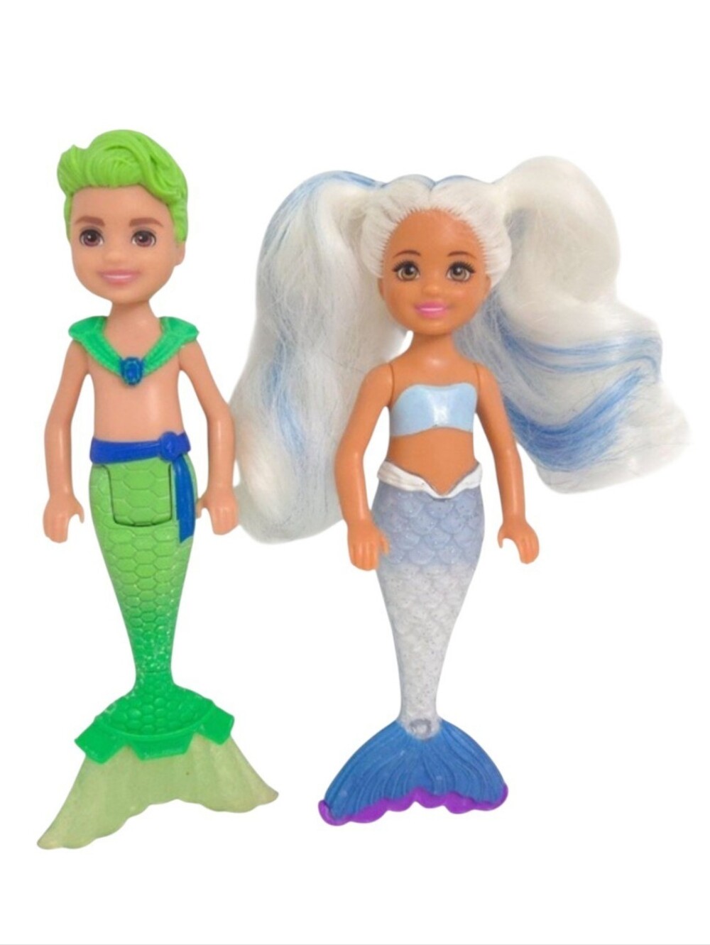 Barbie Chelsea Color Changing Blue Mermaid & Green Merboy Doll (Set of 2)
